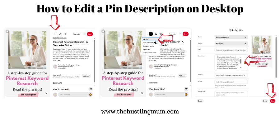 EDIT PIN DESCRIPTION