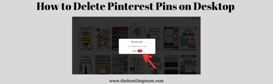 how to delete pins