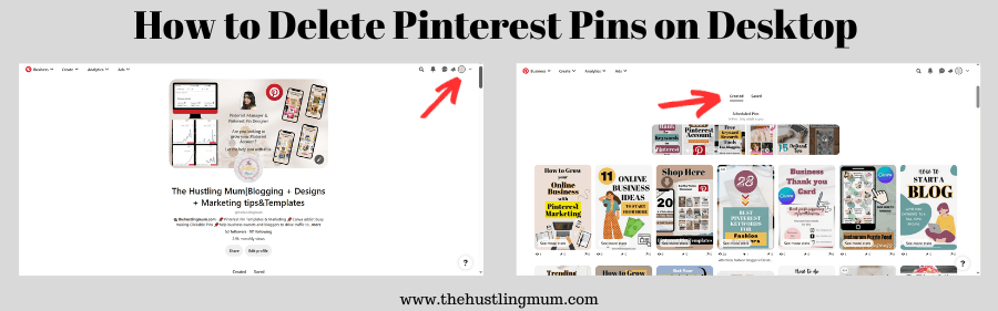 how to delete pins on Pinterest