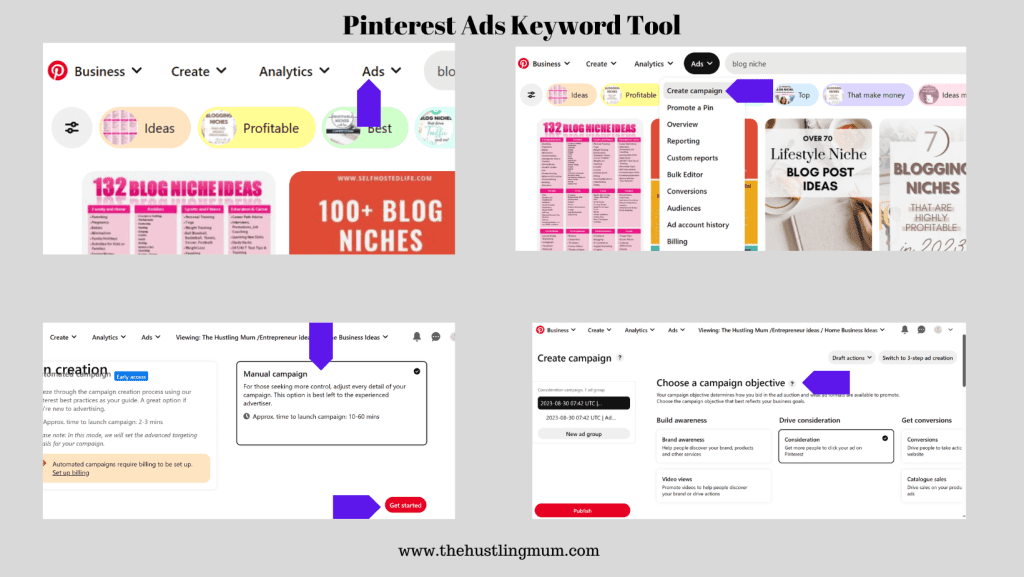 pinterest keywords ads tool