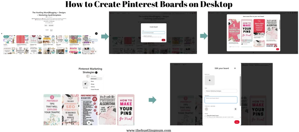 create pinterest boards on desktop