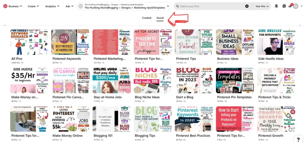 how to find your pinterest boards