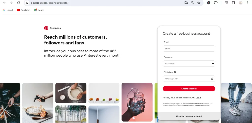 create a Pinterest Business Account