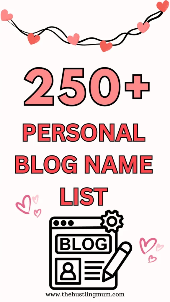 personal blog names list