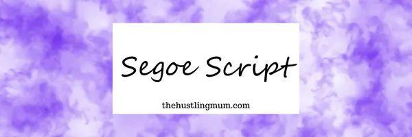 segoe script