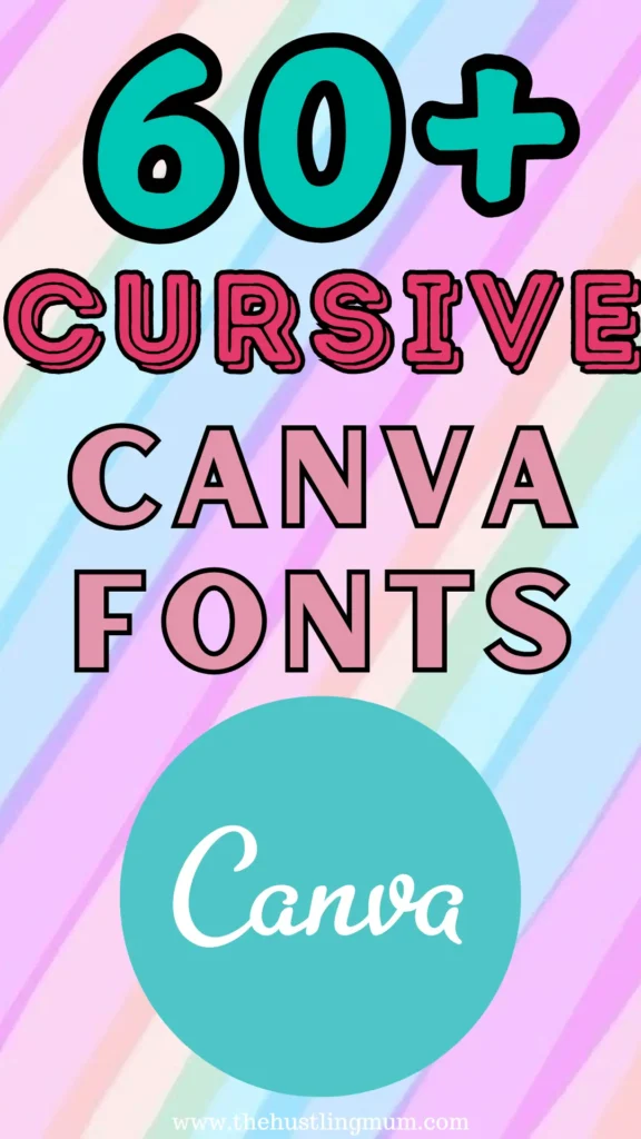 canva cursive fonts