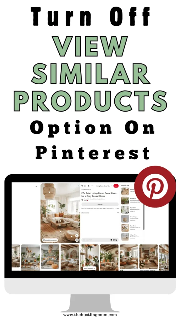 turn off view similar products option on Pinterest