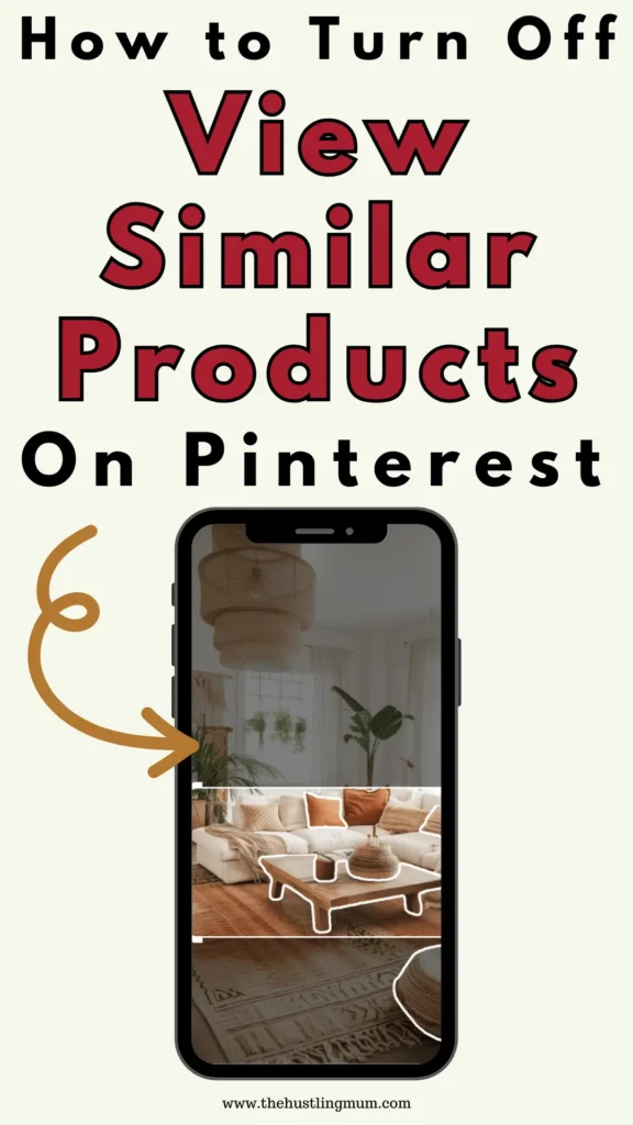 how to turn off view similar products on Pinterest