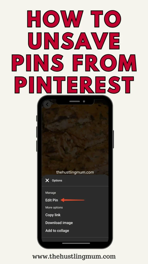 how to unsave pins on Pinterest