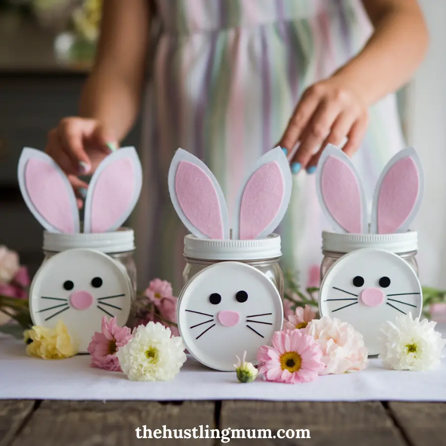 easter bunny mason jar