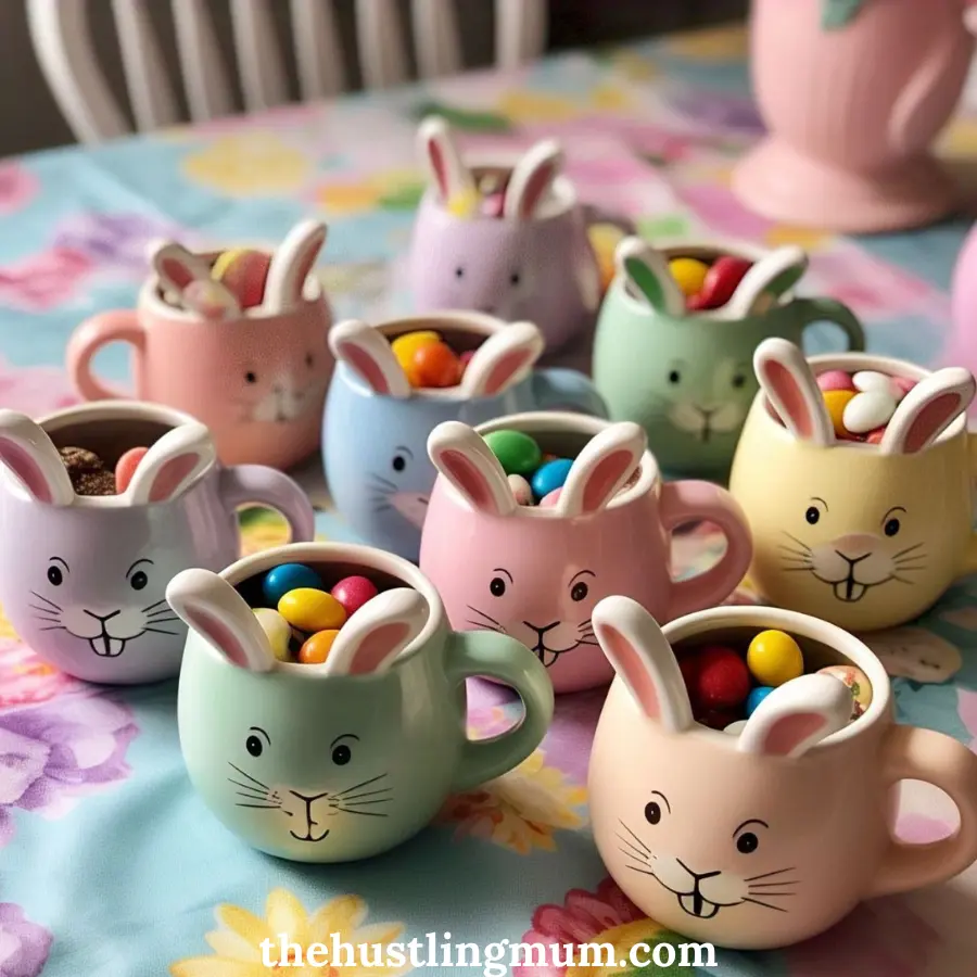 bunny mugs with candies