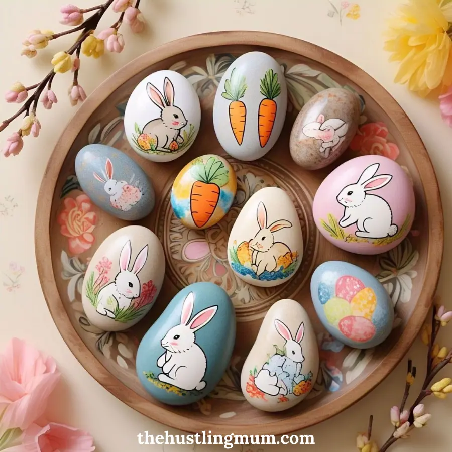 easter themed painted stones