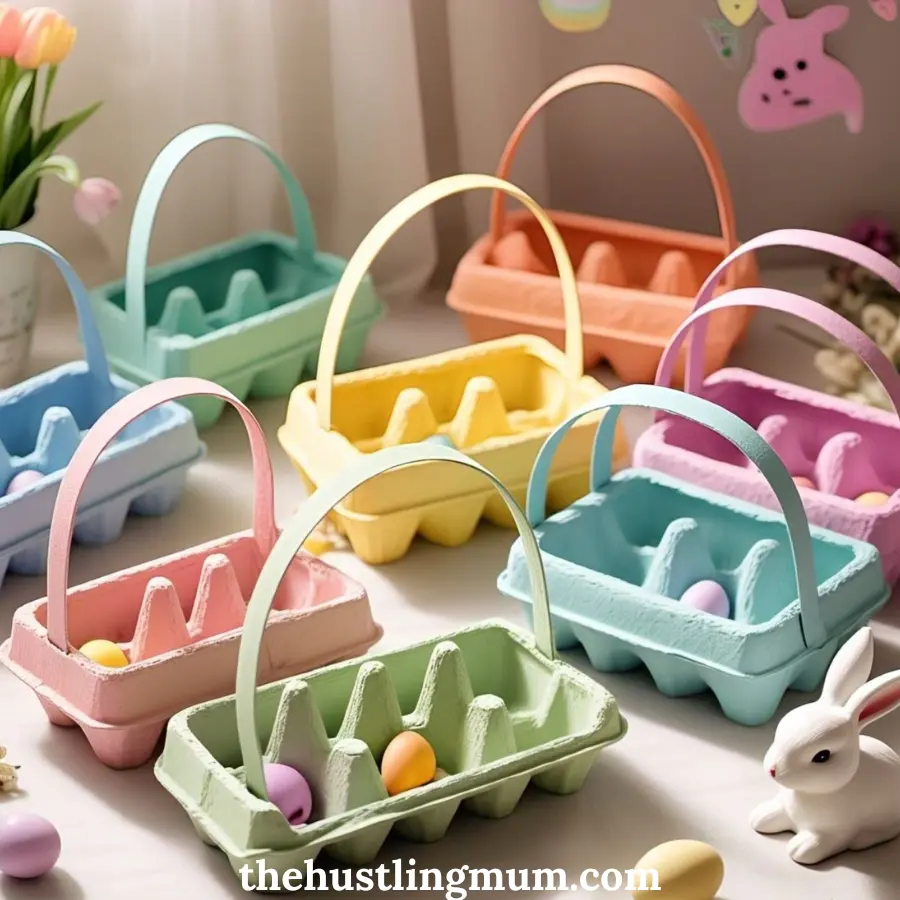 egg carton easter baskets