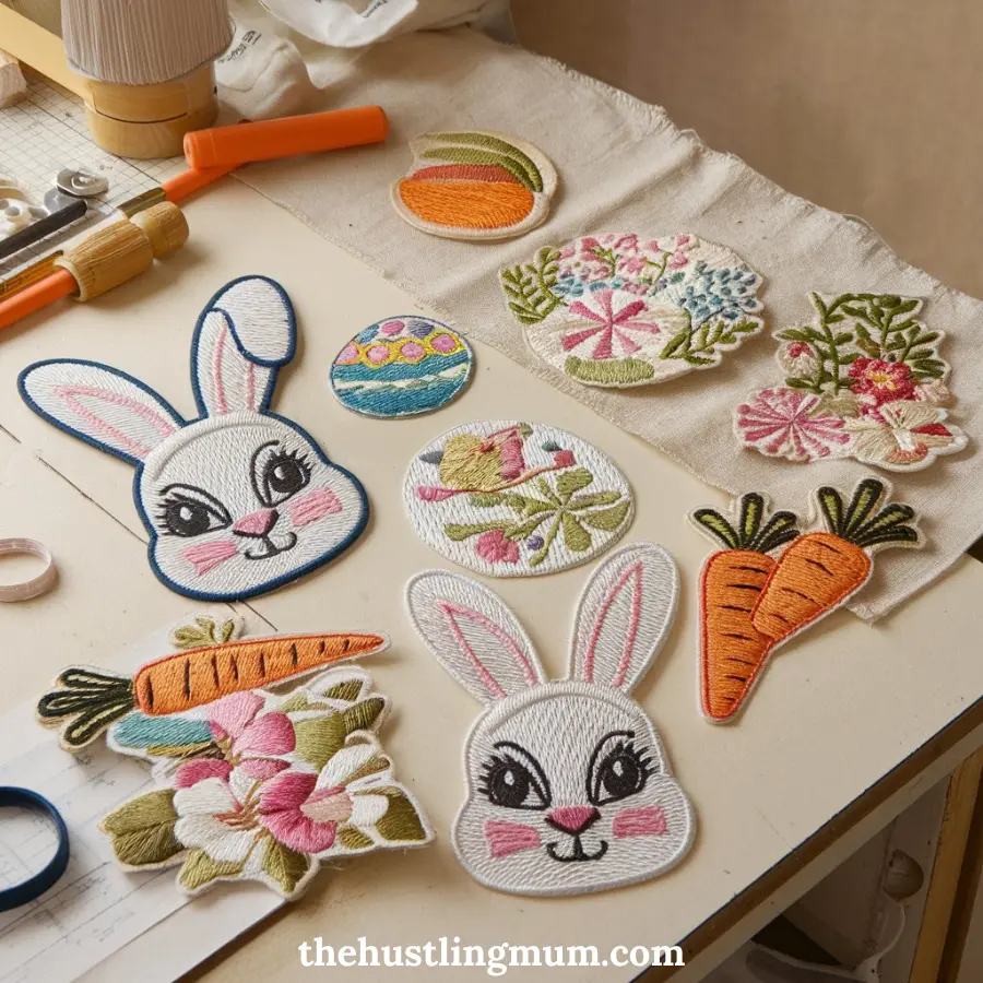 easter embroidered stickers