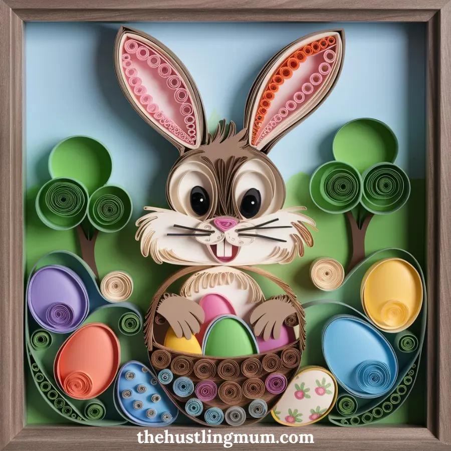 Paper quilling easter art