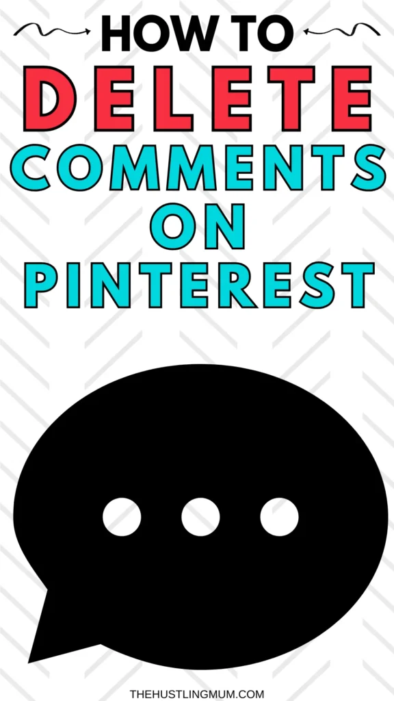 how to delete comments on Pinterest