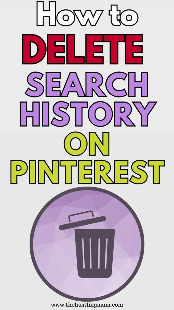 how to delete Pinterest search history