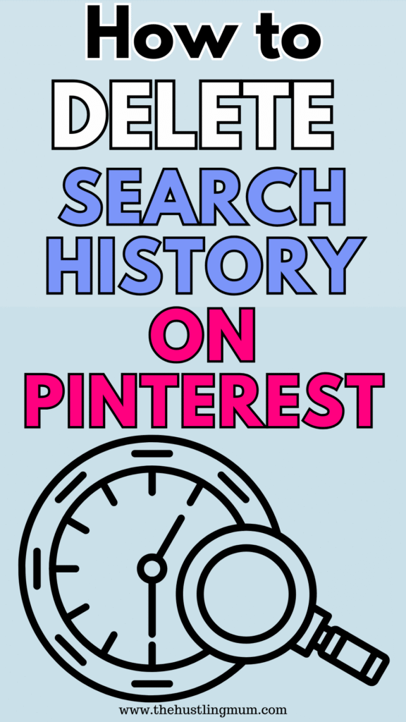 how to delete Pinterest search history
