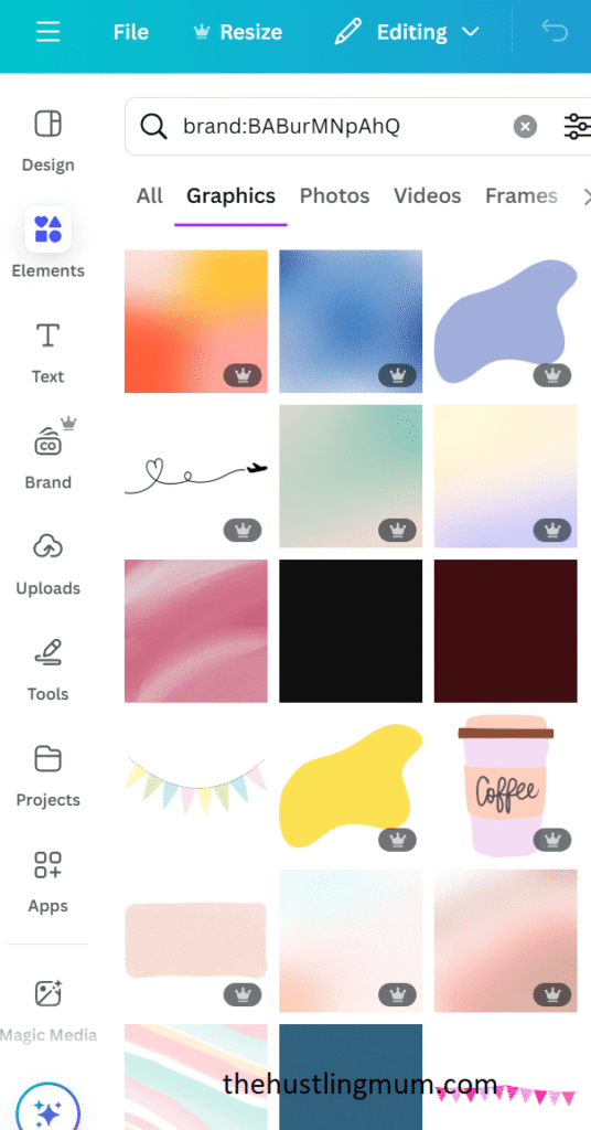 canva element keywords for background