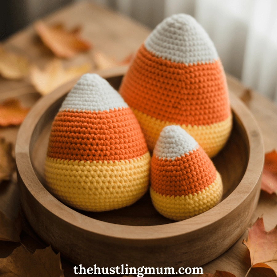 crochet corn candy decor