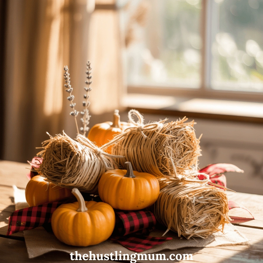 Mini Hay Bale Table Décor