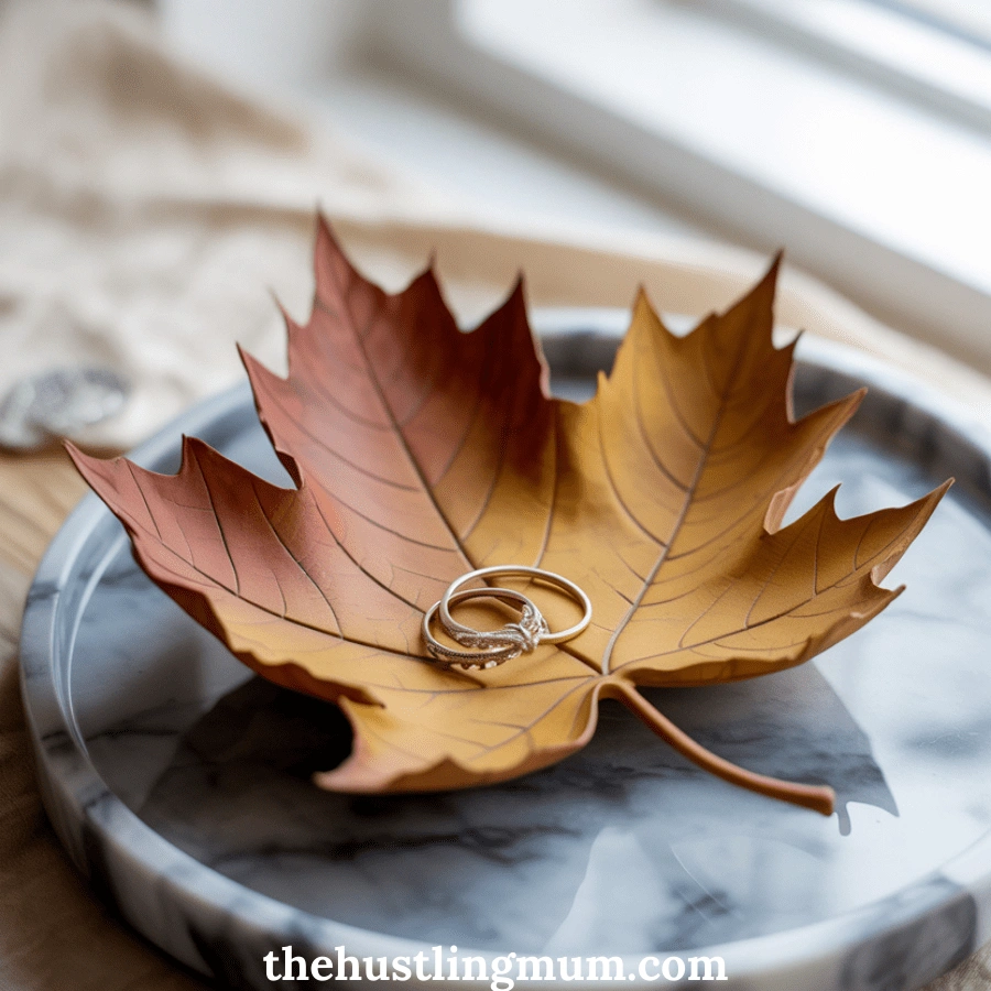 clay leaf trinket dish