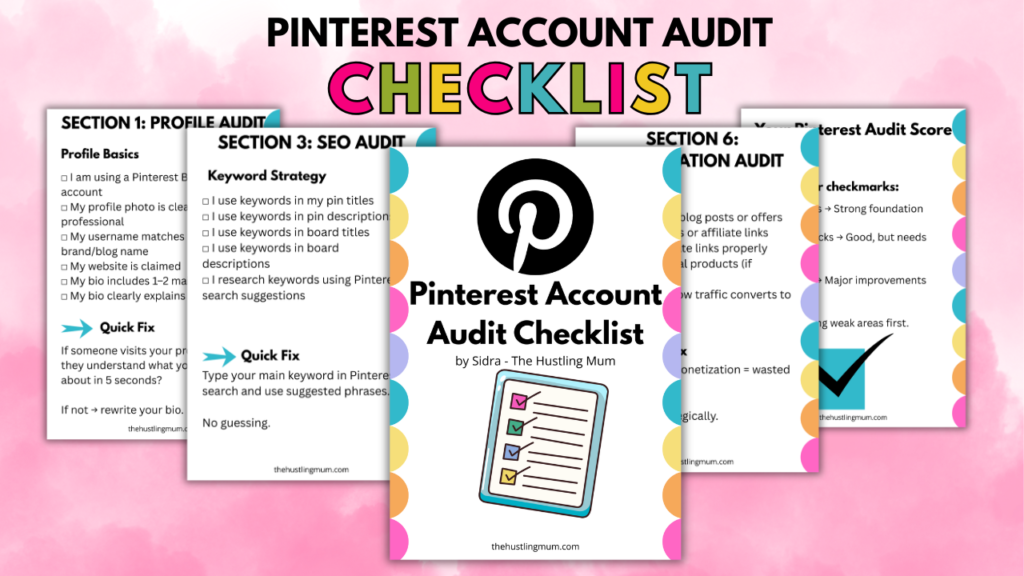 Pinterest account audit checklist