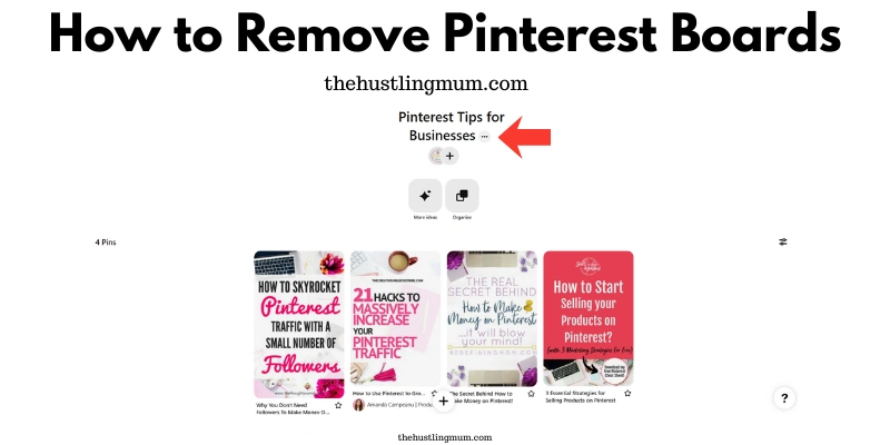how to remove Pinterest boards