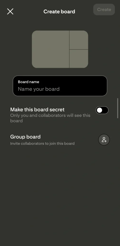 how to make Pinterest board private