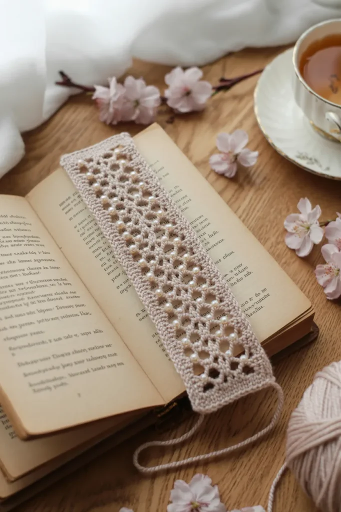 knitted bookmarks
