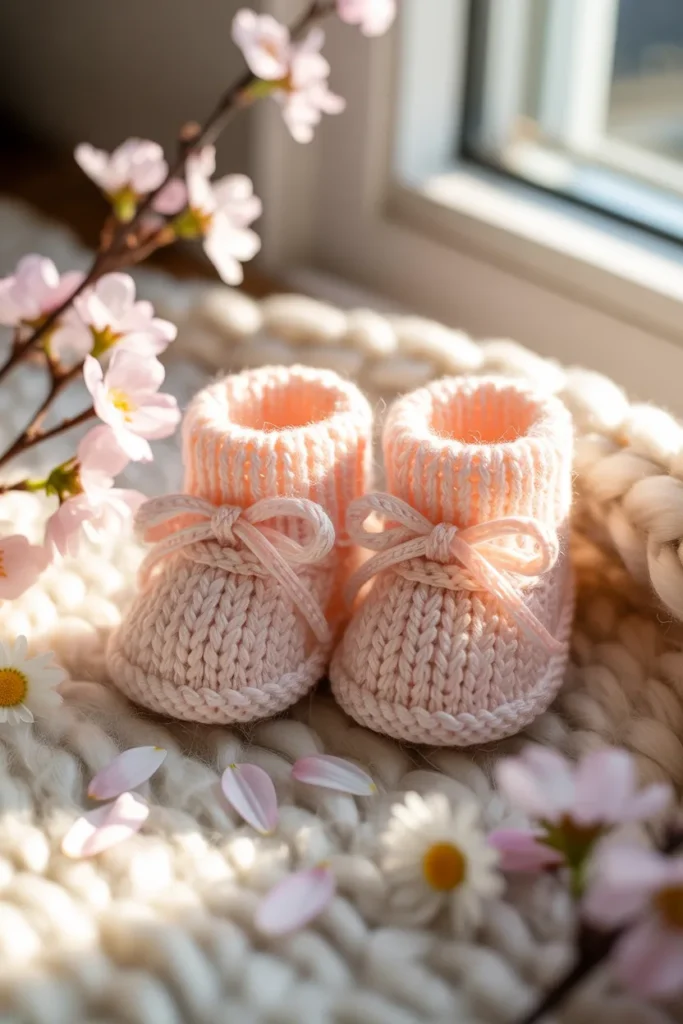 knitted booties