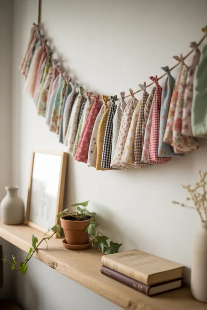 fabric scrap garland