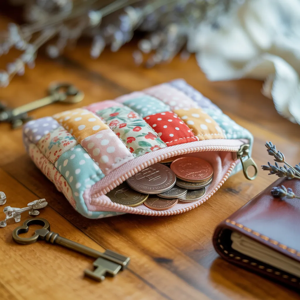 fabric scrap coin purse