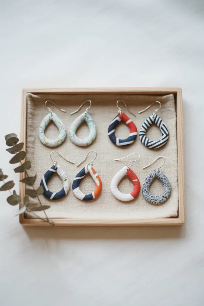 fabric scrap earrings