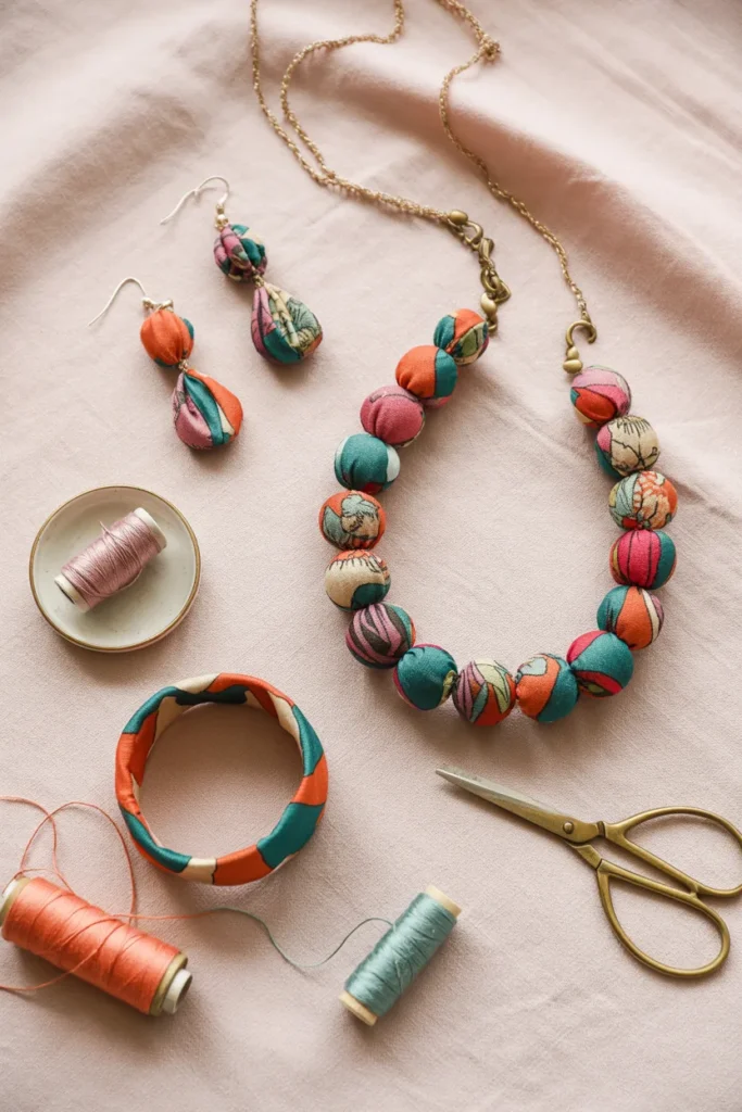 fabric scrap jewelry