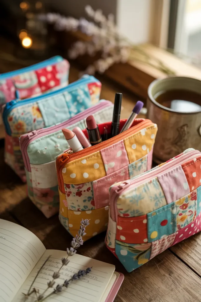 fabric scrap pouches
