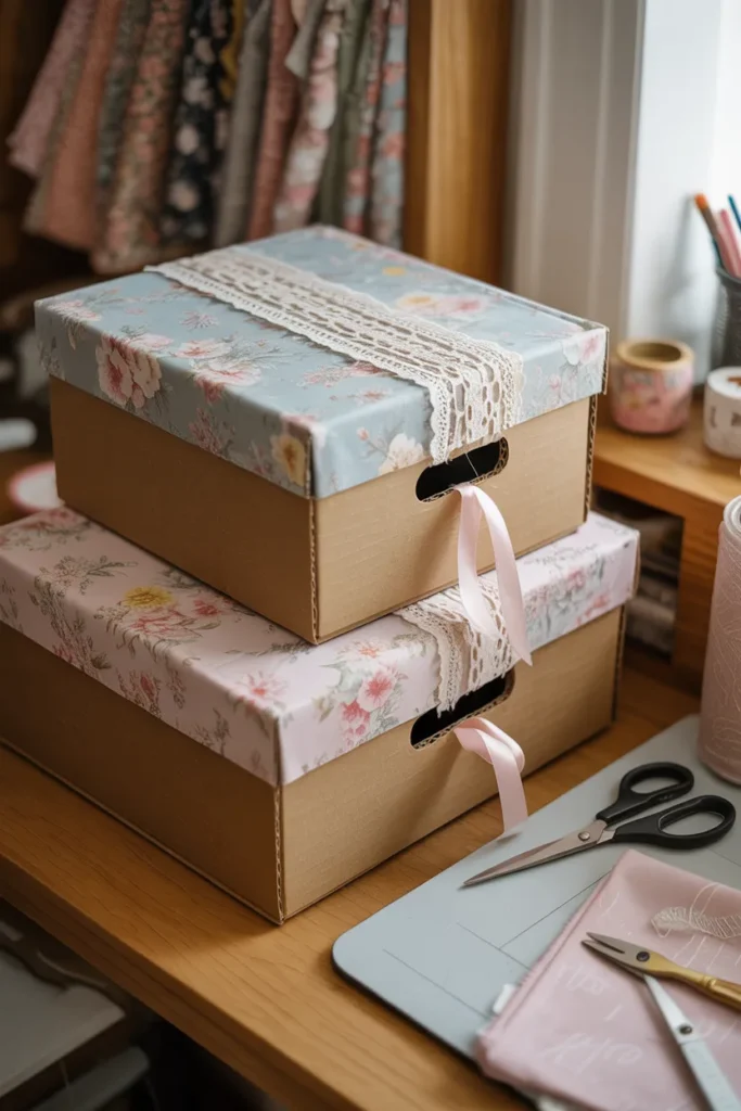 fabric scrap storage boxes

