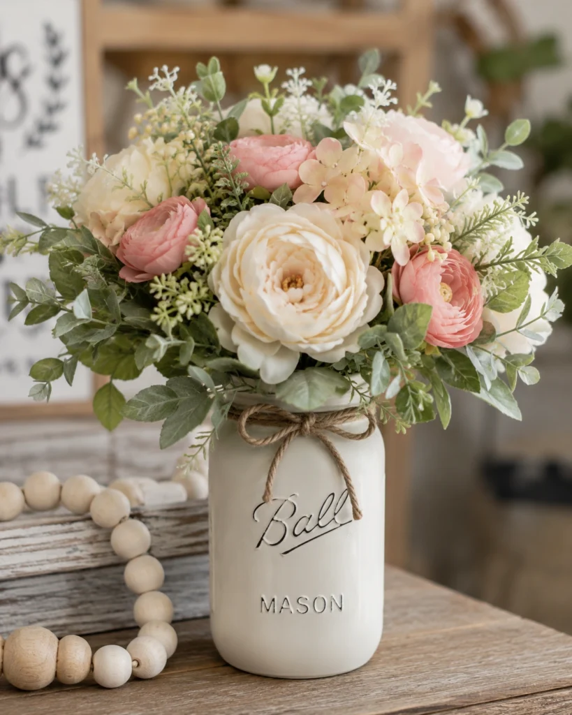 faux flower arrangement