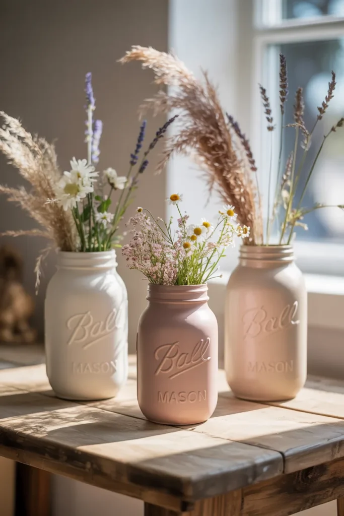 painted mason jar craft