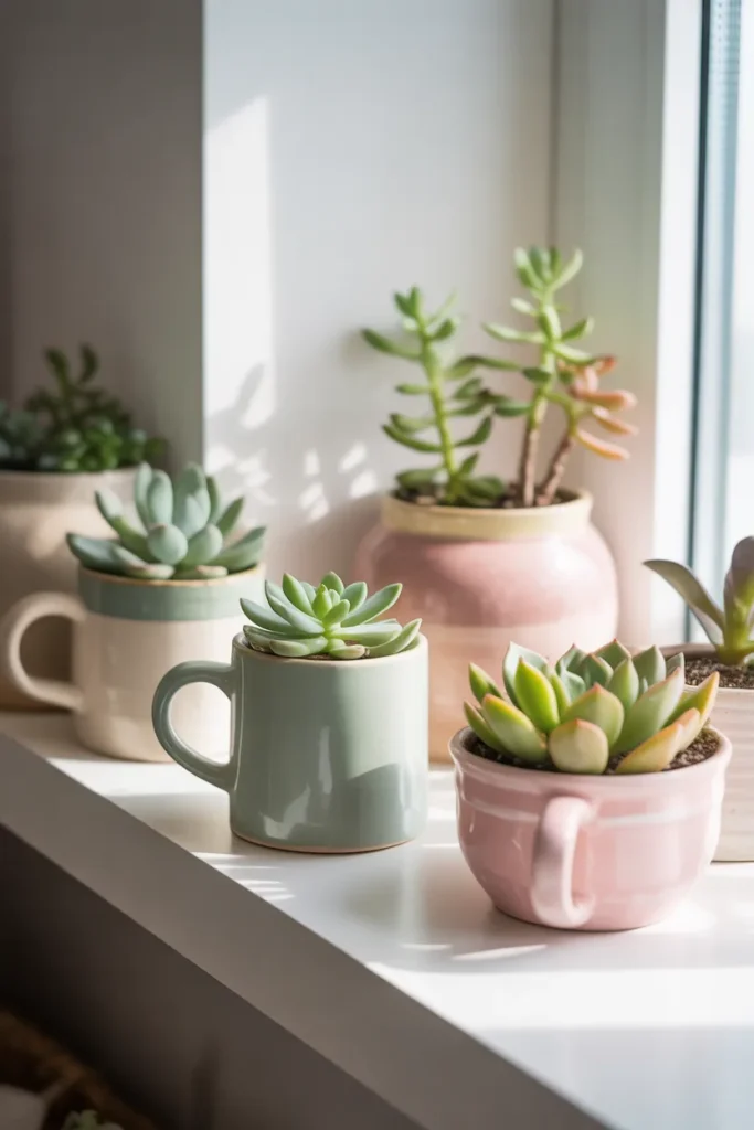 painted plant pots