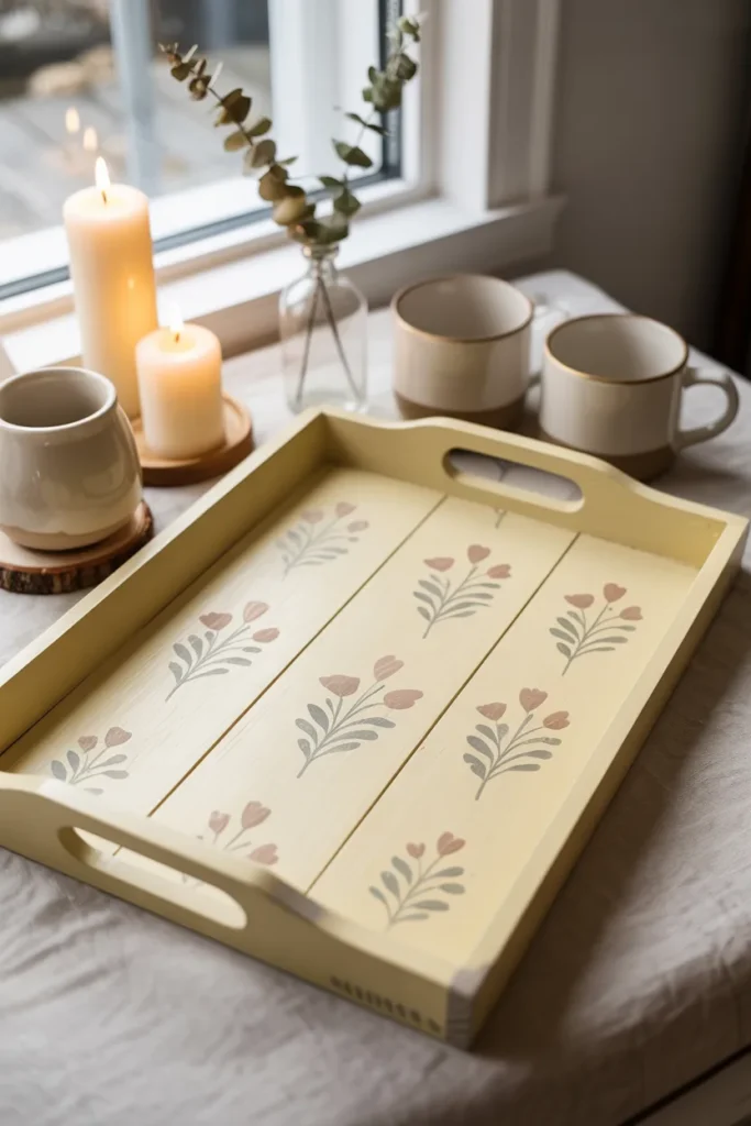 wooden tray upcycled
