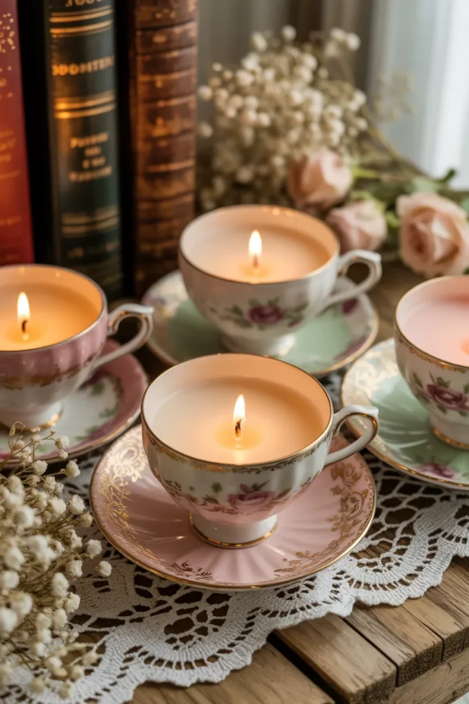 teacup candle holders