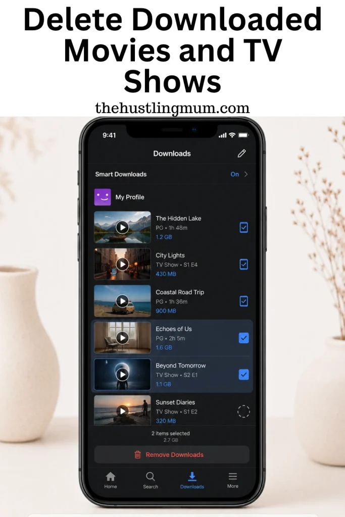 delete downloaded movies and tv shows