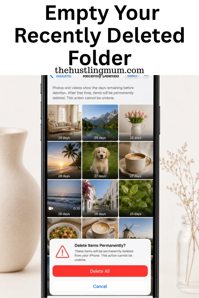 empty recently deleted photos