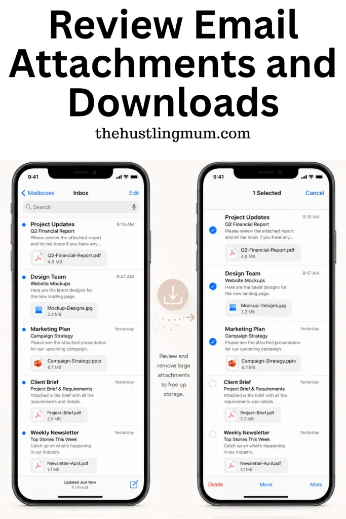 review email attachments and downloads