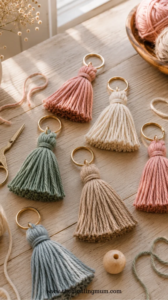 YARN TASSEL KEYCHAINS