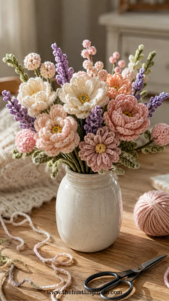 YARN FLOWER BOUQUET