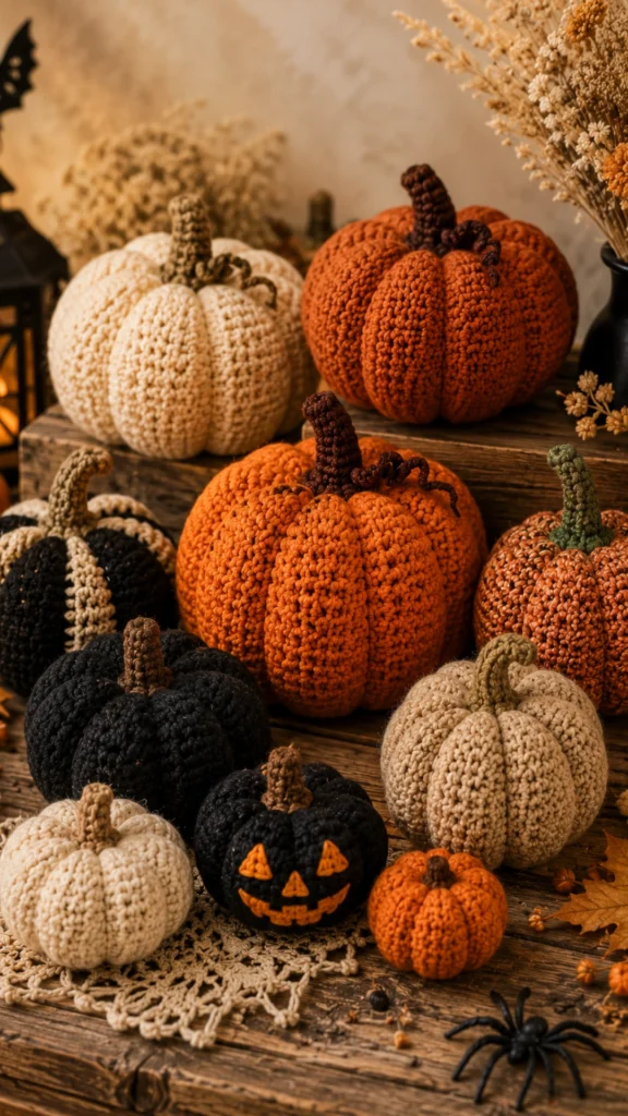 Halloween crochet pumpkins to sell