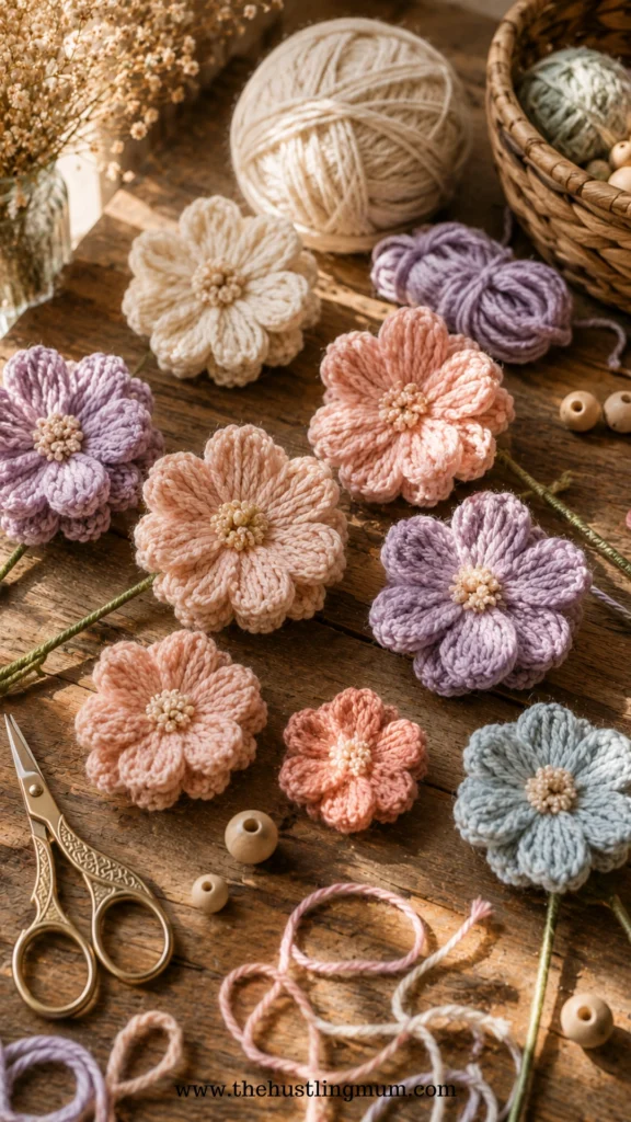 yarn flowers