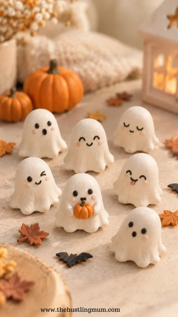 mini clay ghosts